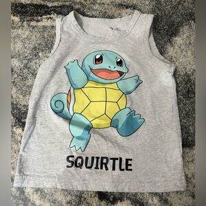 Pokemon Gray Squirtle Kids Tank Top
